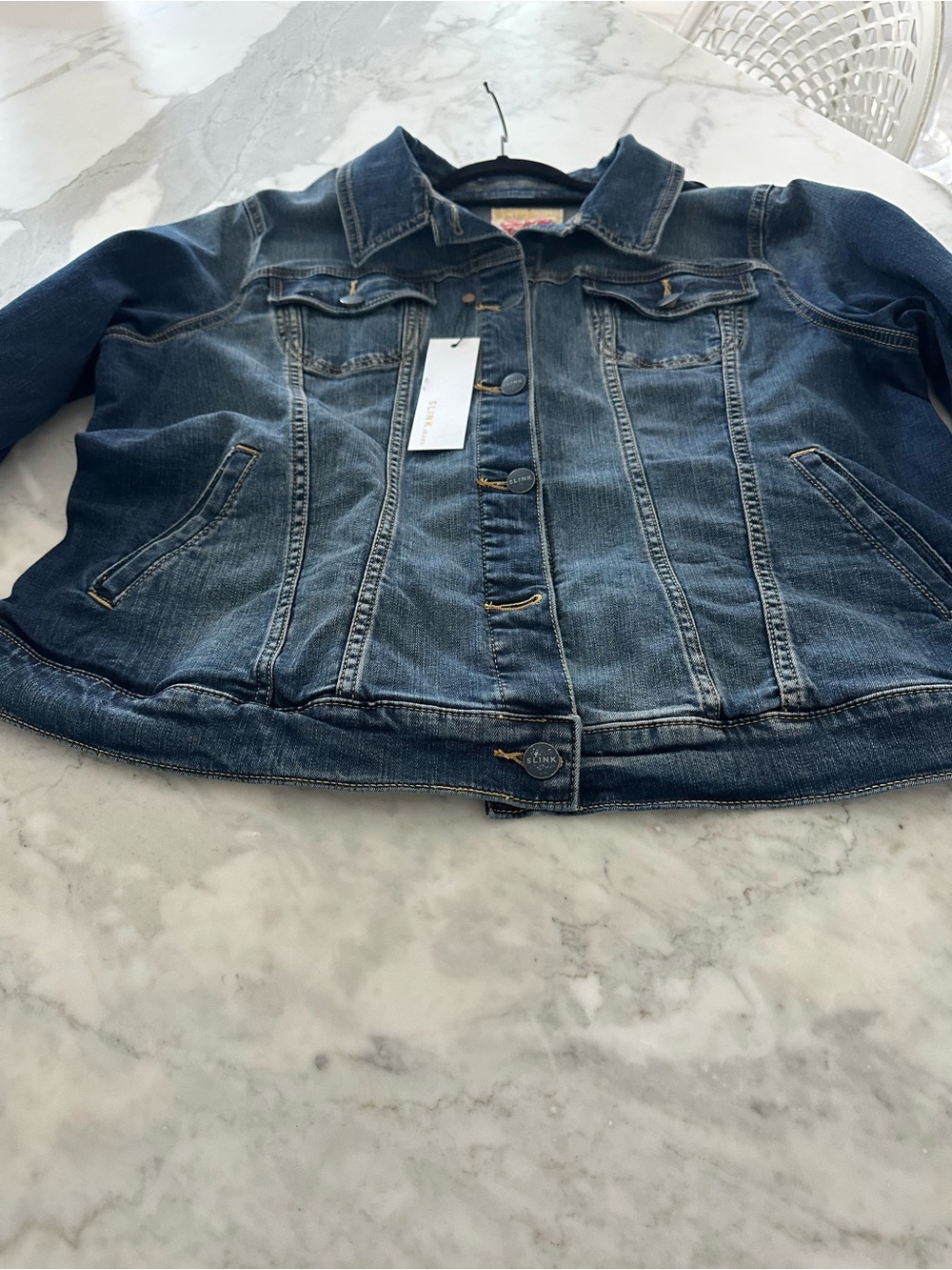 Slink Women's Blue Denim Jacket - Classic Trucker Style - Picture 4 of 10